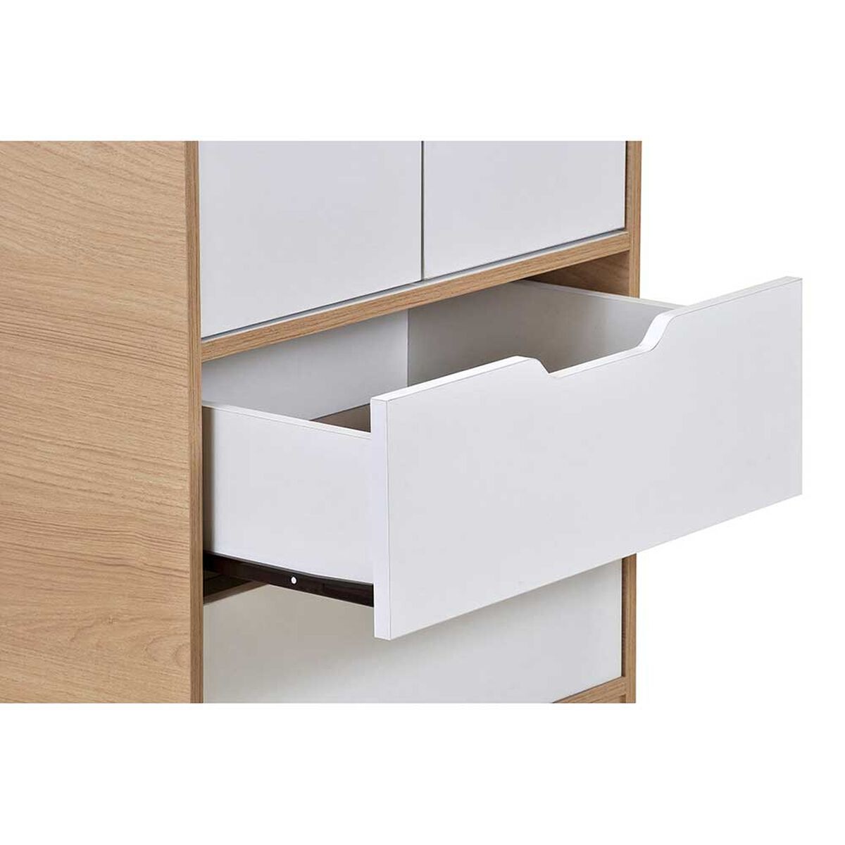 Clóset Mobikit Misuri 2 Puertas 2 Cajones Blanco Carvalo