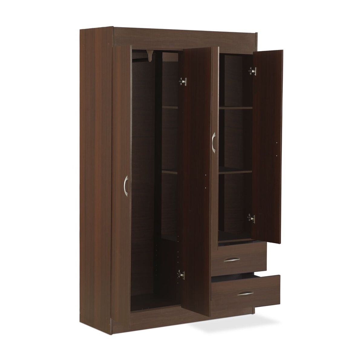 Closet Stanford 4 Puertas 2 Cajones Chocolate