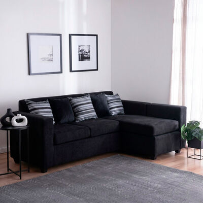 Seccional Muebles MPR Jazm&iacute;n 4 Cuerpos Negro
