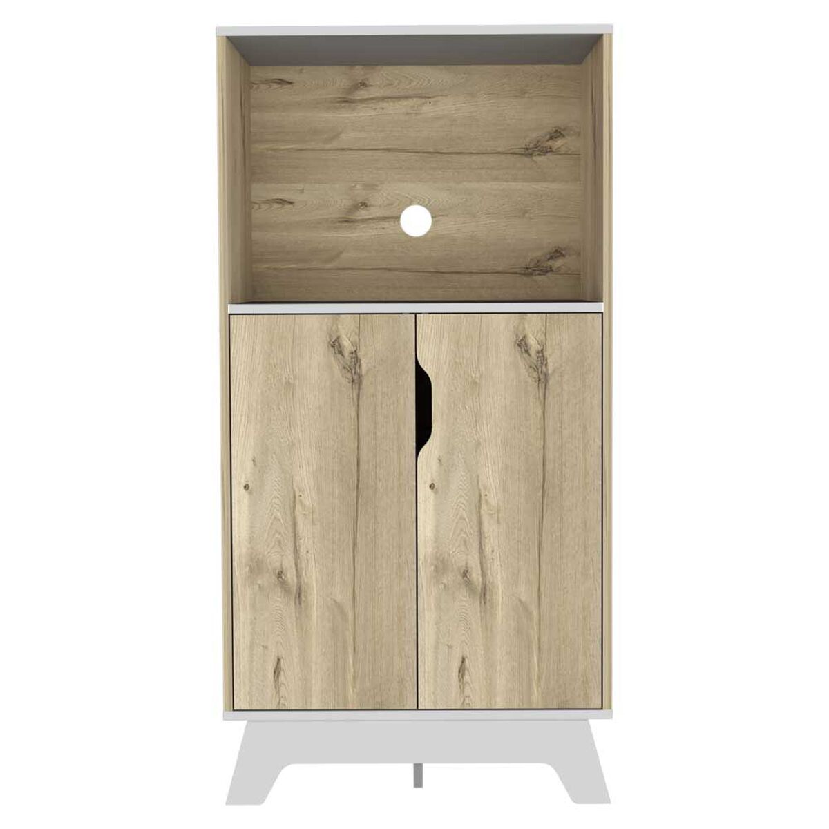 Mueble para Microondas TuHome Bi Color Duna Blanco 2 Puertas