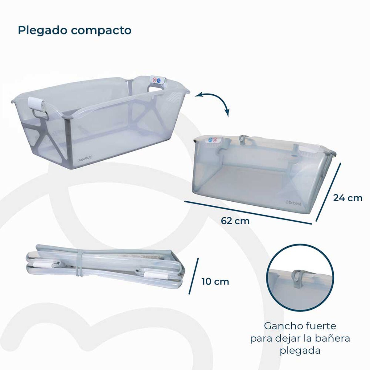 Ba&ntilde;era 3 en 1 Plegable + Soporte de Bebesit