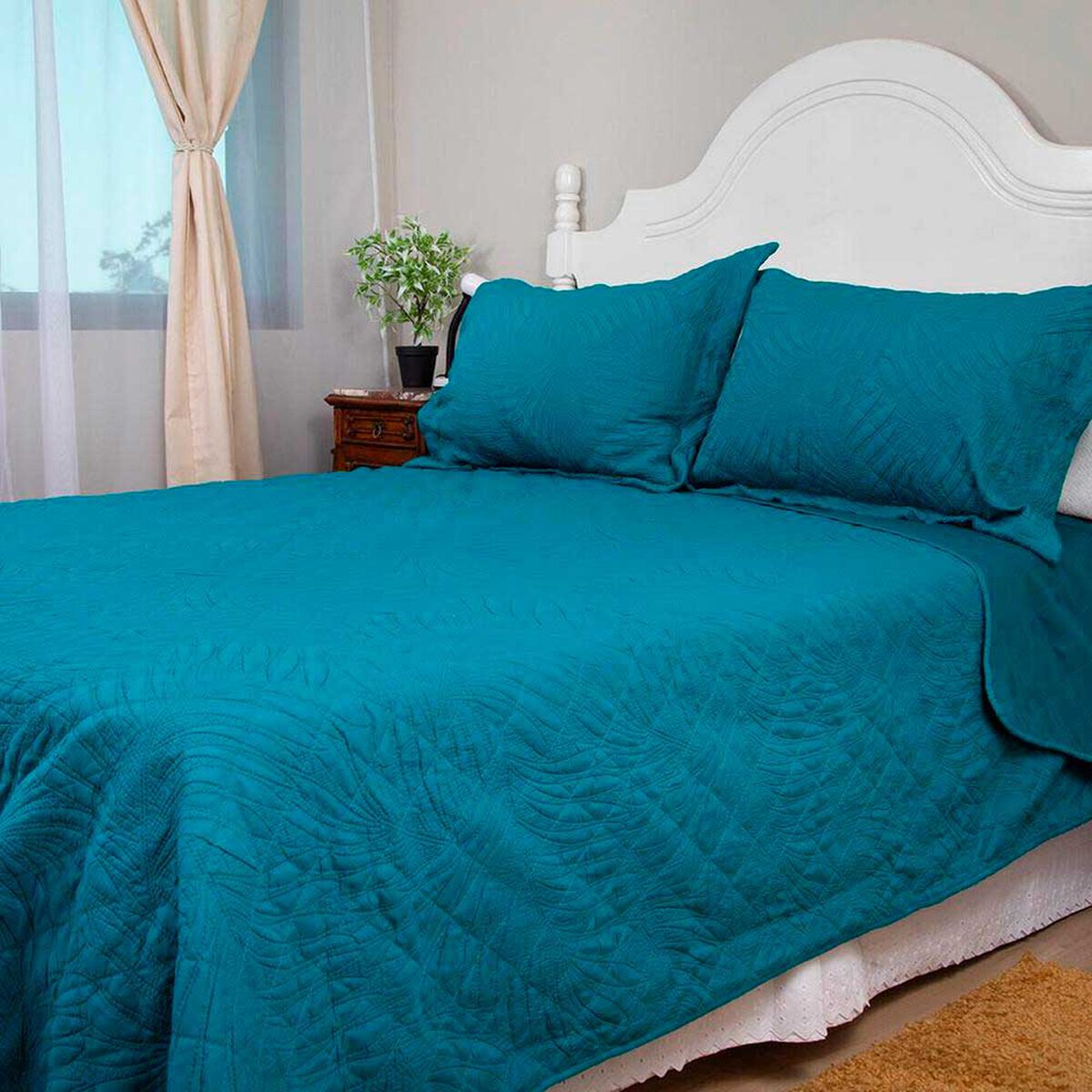 Quilt Doral King Azul Marino  Bubbly