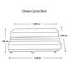 Cama Nido Latam Home 1,5 Plazas Zen Best Tela Gris