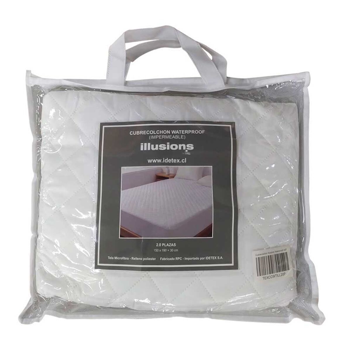 Cubrecolchón Illusions 1,5 Plazas Blanco Waterproof