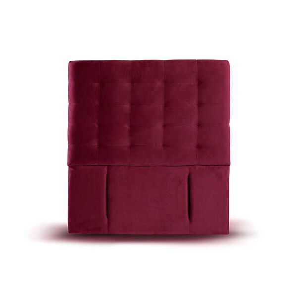Respaldo Latam Home 1,5 Plazas Napoles Tela Velvet Burdeo