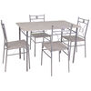 Juego Comedor Angelmó 4 Sillas Gris