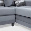 Sofá Seccional Derecho Living Factory Milan 3 Cuerpos Gris