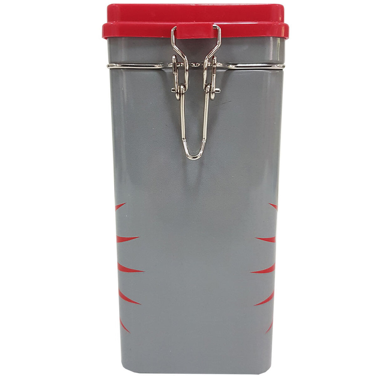 Canister metálico rectangular mediano