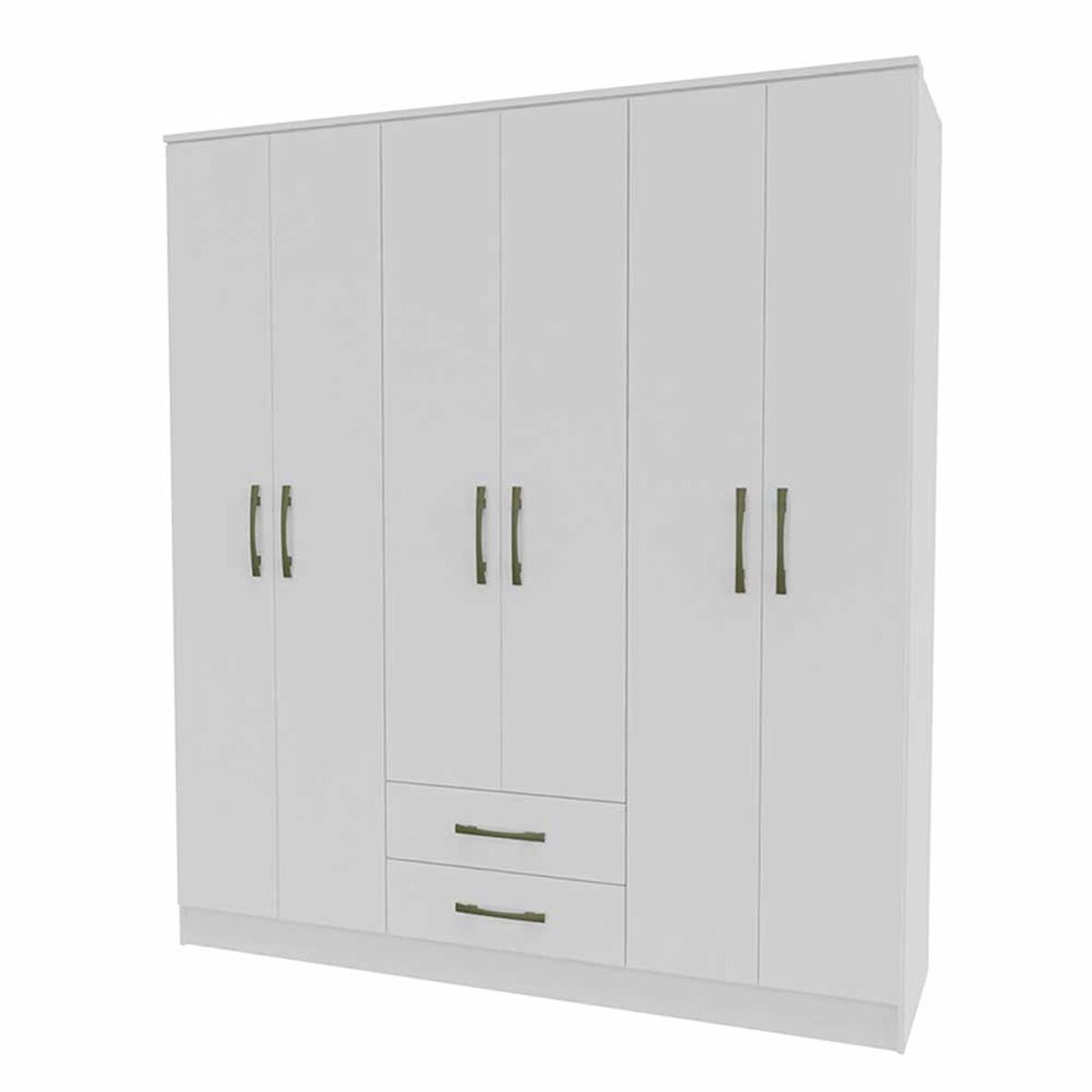 Clóset Vekkahome Pequim 6 Puertas 2 Cajones Blanco