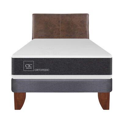 Imagen 1 del producto Cama Europea CIC 1,5 Plazas Ortopedic + Respaldo Baker