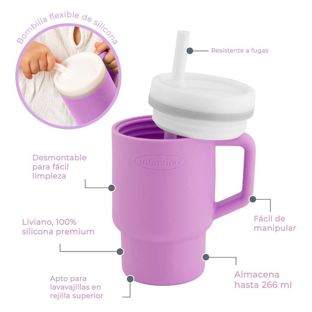 Vaso Entrenamiento 1st Tumbler Lila