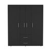 Clóset TuHome Eco 4 Puertas 2 Cajones Wengue