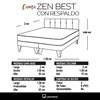 Cama Europea Latam Home Base Dividida 2 Plazas Zen Best Gris + Respaldo Flotante