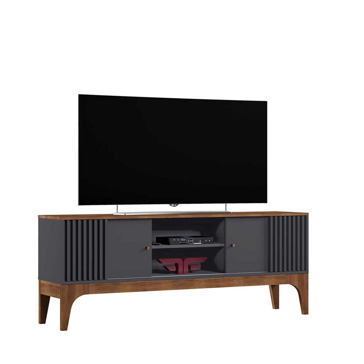 Rack TV Exit Florencia Gris Matte Hasta 70"