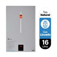 Calefont 16 litros Gas licuado Tiro natural Rheem