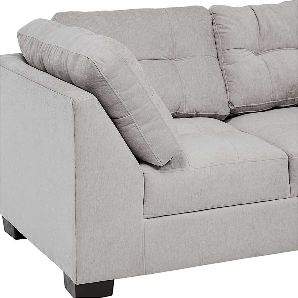 Seccional Derecho Muebles MPR Edimburgo 5 Cuerpos Gris Claro