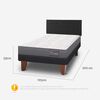 Cama Europea CIC 1,5 Plaza Anatomic + Respaldo Black