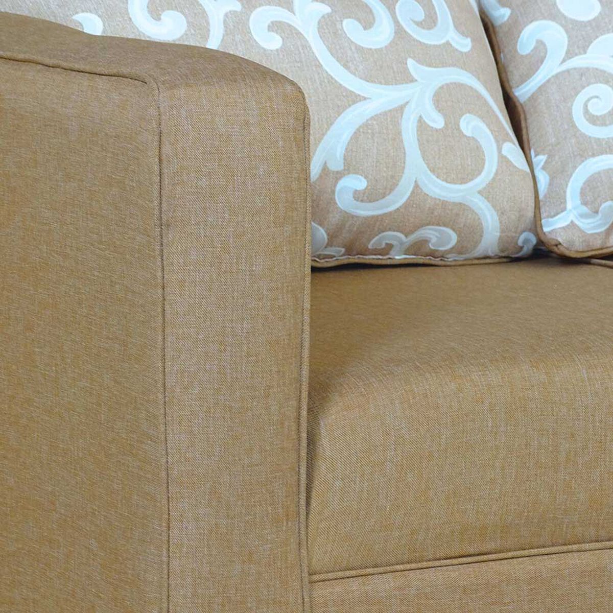 Juego de Living Elegant Detail Indiana Sofá 3 Cuerpos + Sofá 2 Cuerpos Beige