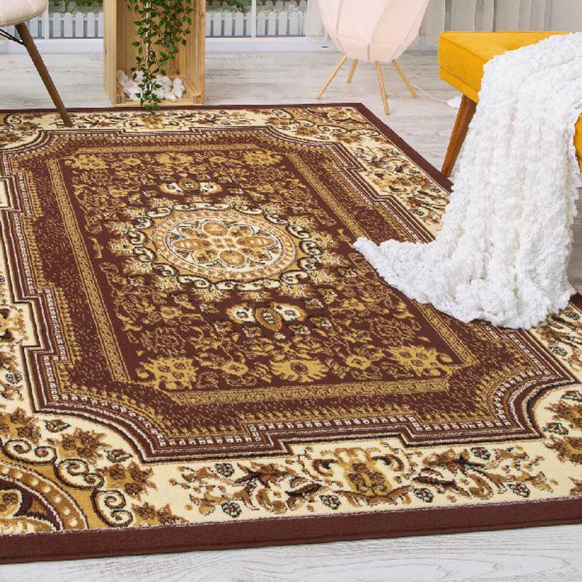 Alfombra Modalfo Kashan King Café 123 x 185 cm