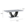 Mesa de Comedor Daniels Moderna Moon M&aacute;rmol Gris