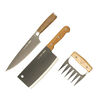 Set Parrillero Wayu Cuchillo Chef + Hacha + Garra De Oso