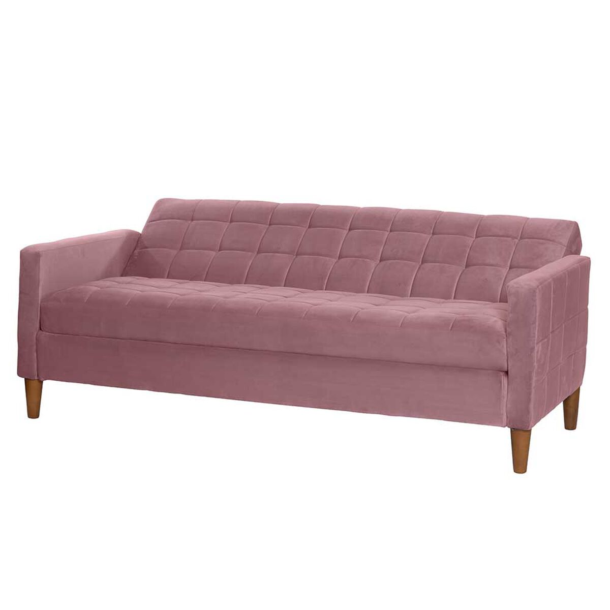 Futón Latam Home Genova Velvet 3 Cuerpos Palo Rosa