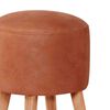 Pouf Vekka Home Nantes Cuero Kentucky Tabaco