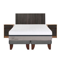 Cama Europea CIC Base Dividida King Balance + Respaldo + 2 Veladores