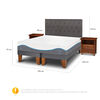 Cama Europea CIC Base Dividida King Alaska + Respaldo + 2 Veladores