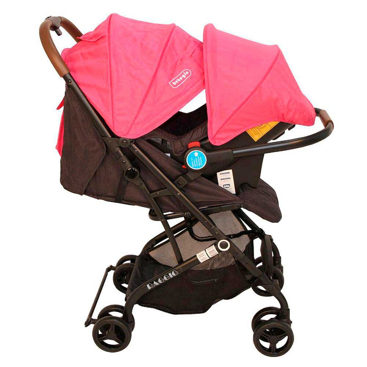 Coche Travel System Compacto Fucsia