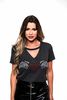 Polera Chocker Mujer Rock Caviar