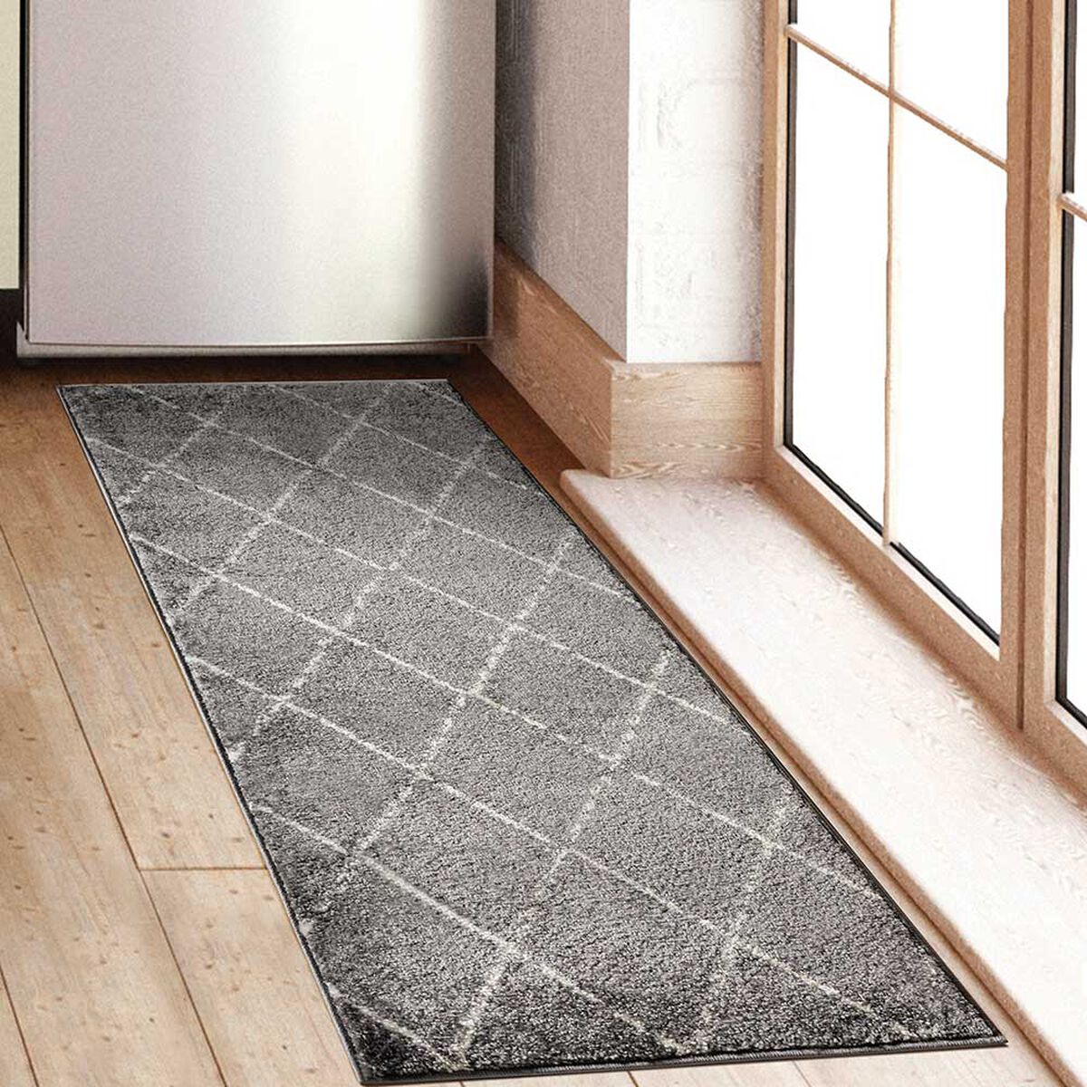 Bajada de Cama Modalfo Florida Gris 50 x 120 cm