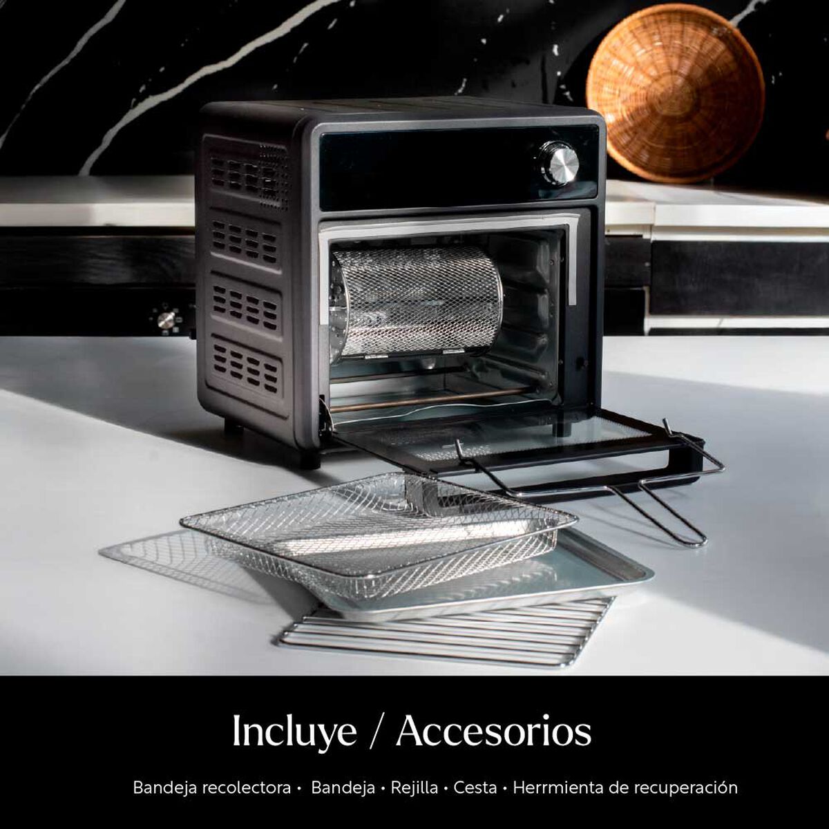Freidora de Aire  Easyways Air fryer Crunch 15 lts.