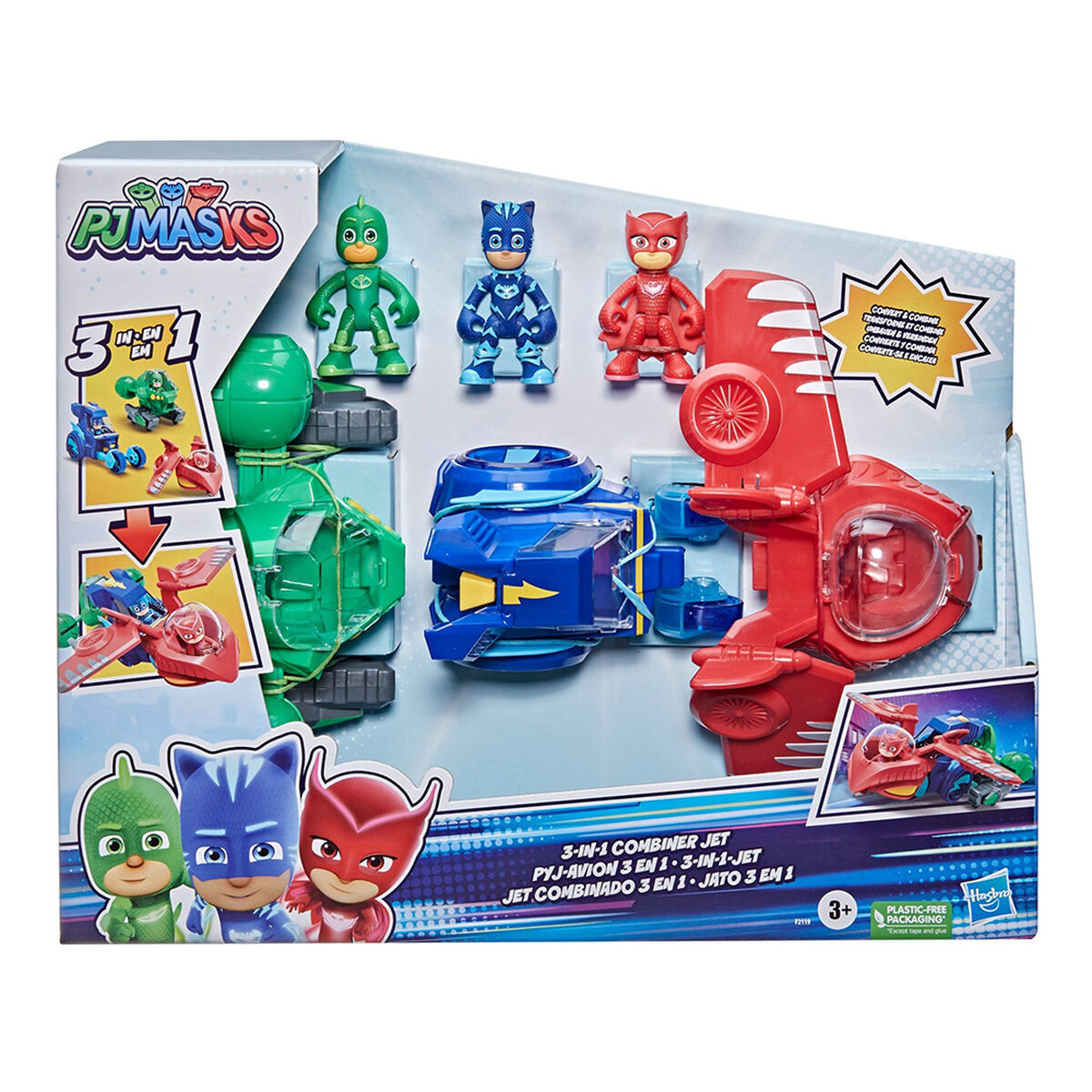 Figura Pj Masks Jet Combinado 3 en 1