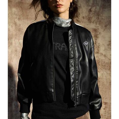 Chaqueta Bomber Ecocuero Mujer Lotto Strada