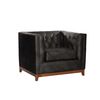 Sill&oacute;n Latam Home Cuero Colorado Roma 1 Cuerpo Negro