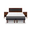 Cama Europea CIC Base Dividida 2 Plazas Anatomic + Respaldo + 2 Veladores CIC 2 Plazas Genova