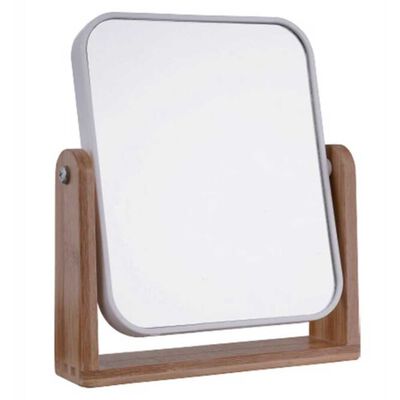 Espejo de Mesa Madera Vgo 21 x 18 cm Blanco
