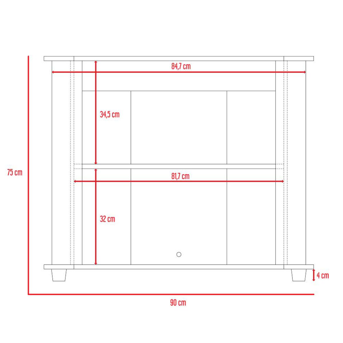Rack Tuhome Maori Hasta 40" Rovere