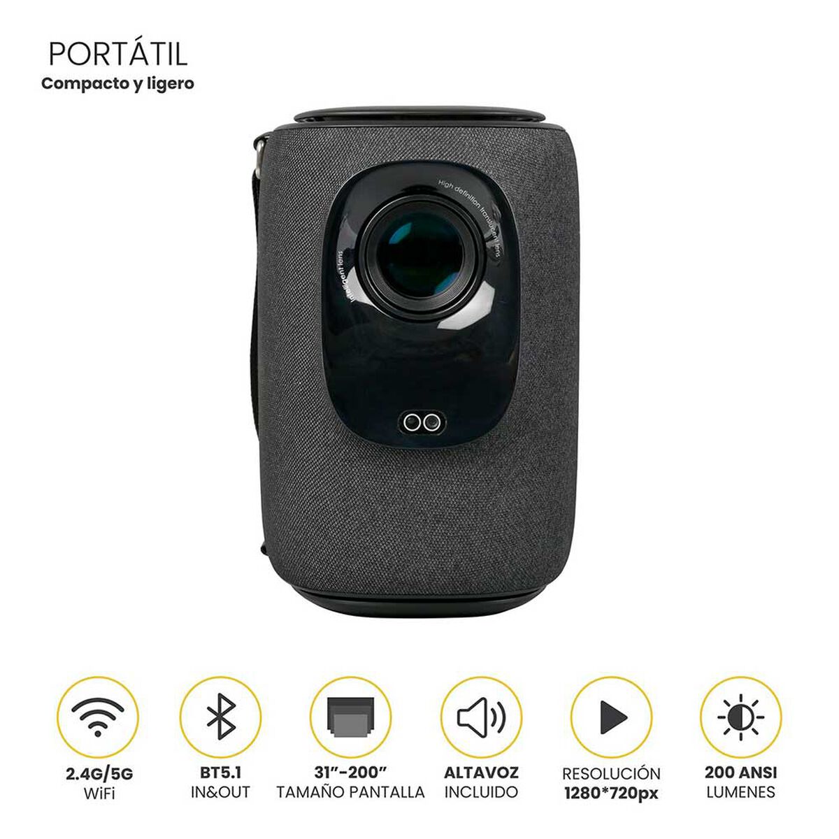 Proyector Portatil Smart Nova 9000lm + Telon 80" LEVO
