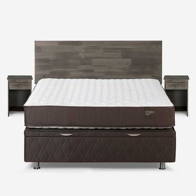 Imagen 1 del producto Boxet Rosen 2 Plazas Ergo T + Respaldo + 2 Veladores Tabor Grafito