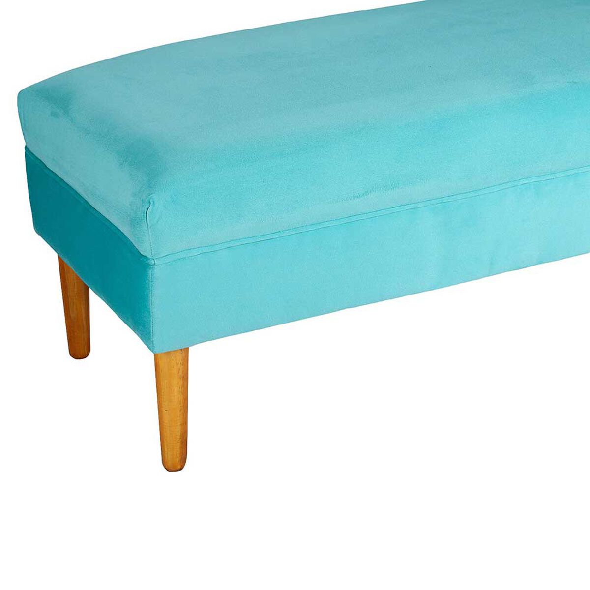 Banqueta Bodevir Provenza Felpa 04 Turquesa&nbsp;