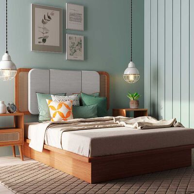 Imagen 2 del producto Respaldo Roca 2 Plazas Alturas Gris Canela