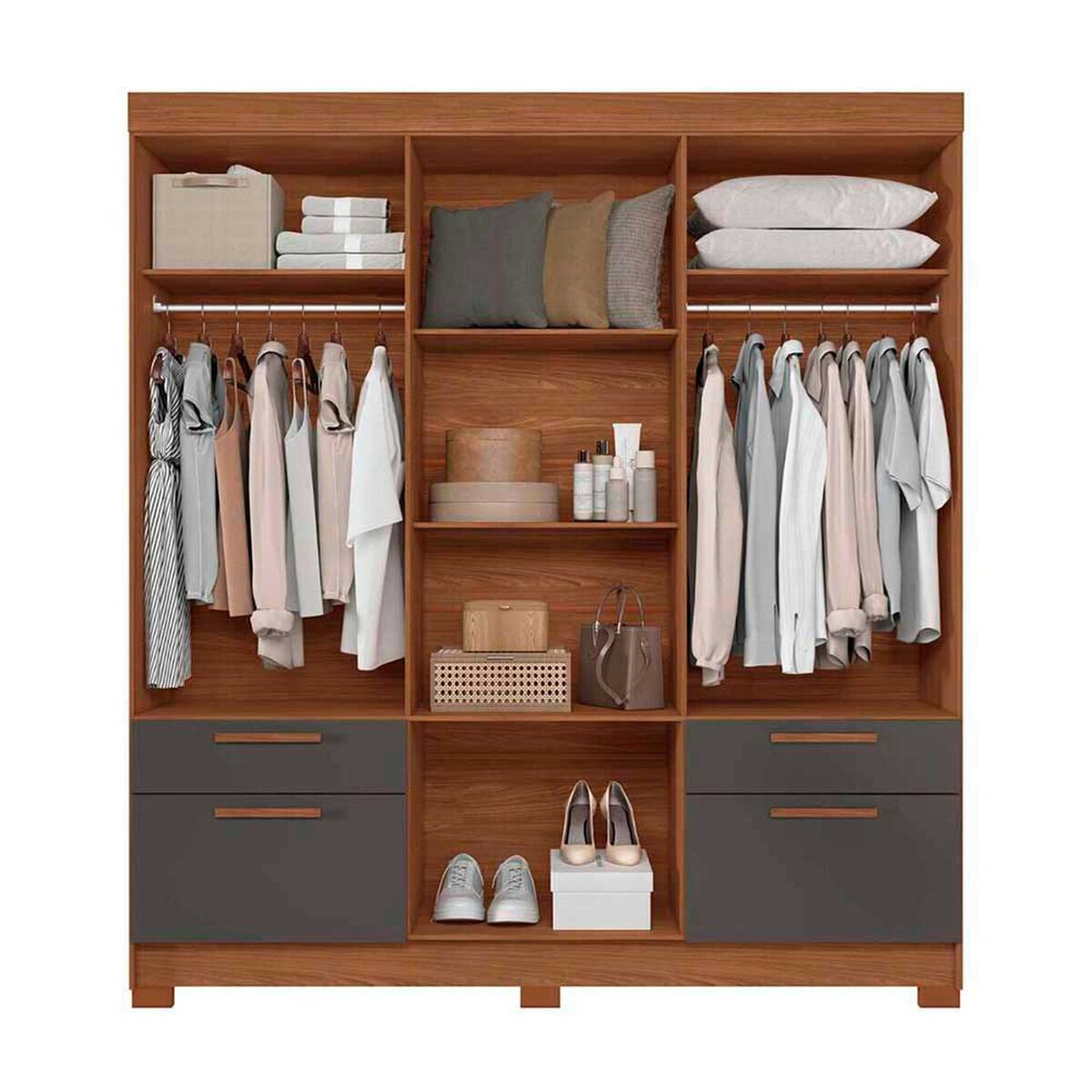 Cl&oacute;set Onessta Curitiba 8 Puertas 4 Cajones Jatoba