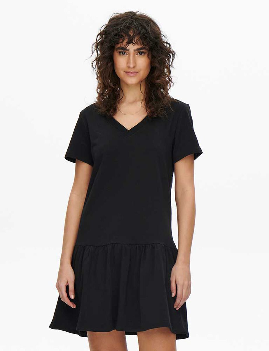 Vestido Corto Manga Corta Cuello V Mujer Jacqueline De Yong