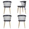 Pack 4 Sillas de Comedor Vincenzi Madrid Negro