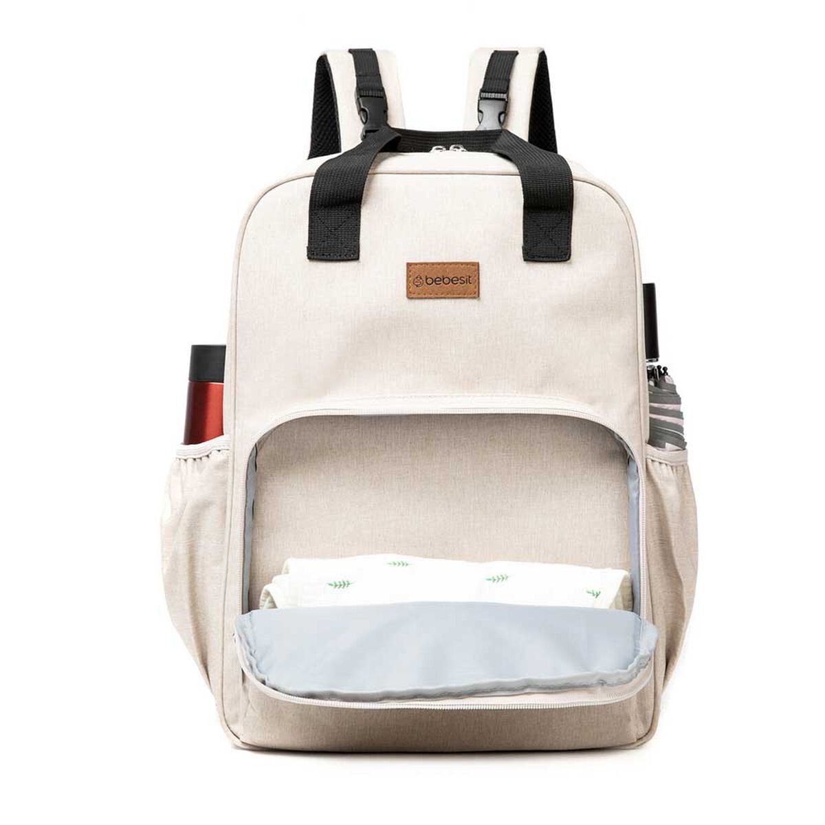 Bolso Maternal Pañalero Mudador Beige Bebesit