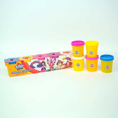 Imagen 2 del producto Set de 5 potes de 4 oz (112 grms) de masa con Brillos Kiddy Dough