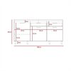 Mueble de Cocina Inferior TuHome Gante 2 Puertas 2 Cajones Rovere Niebla