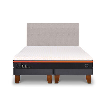 Imagen 1 del producto Cama Europea CIC Base Dividida King Bee Comfort + Respaldo